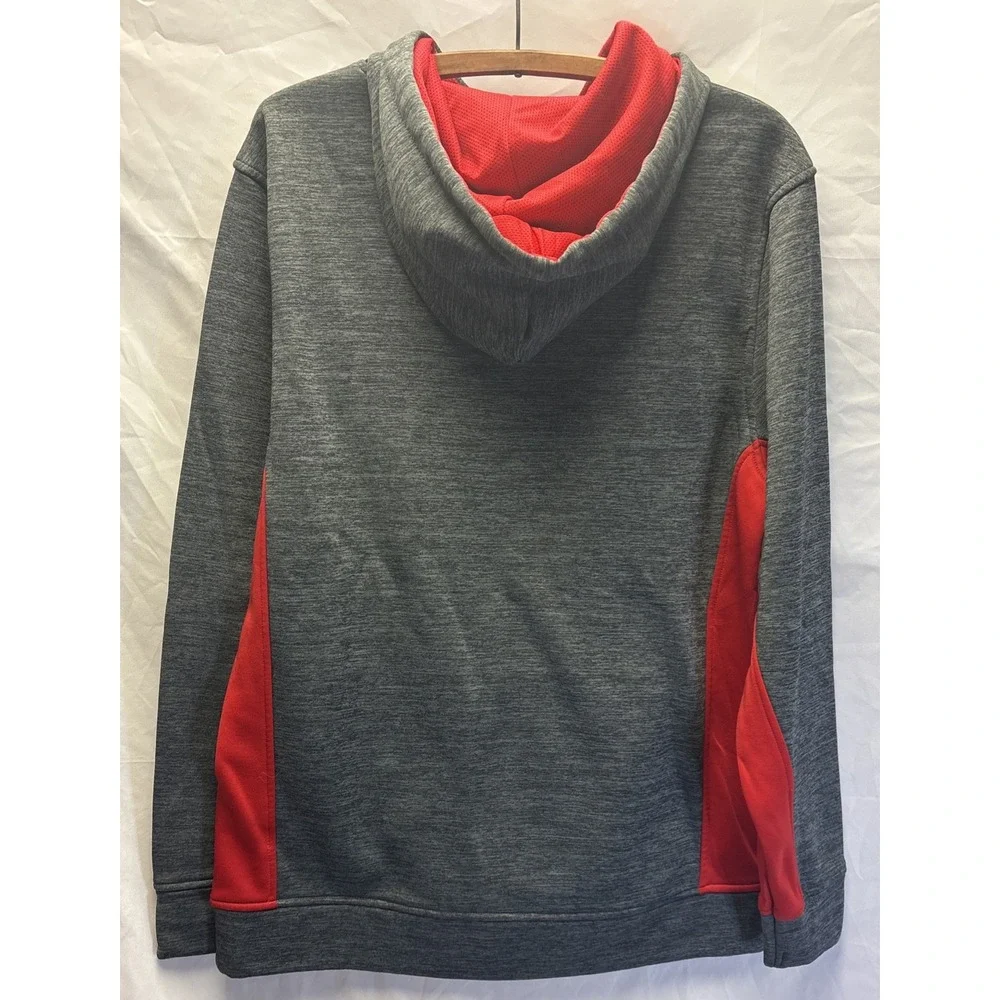 Ohio State Buckeyes Authentic Apparel Hoodie Mens Small Gray Red OSU Pullover